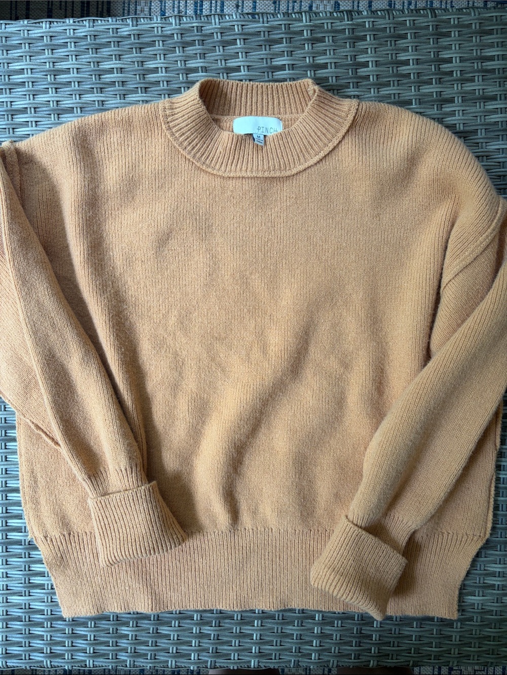 Pinch Crewneck Sweater in Golden yellow